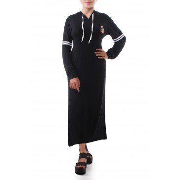 Caramel Black Emblem Long Dress