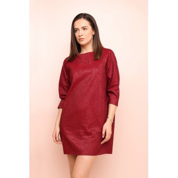 Ofra Wringkle Dress Maroon