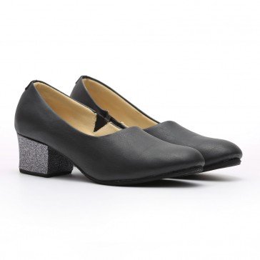 Cardell Black Mini Heels