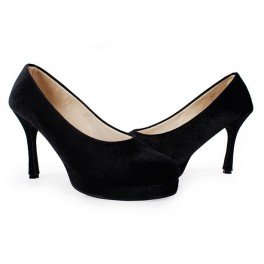 Lunatic Black Velvet Heels