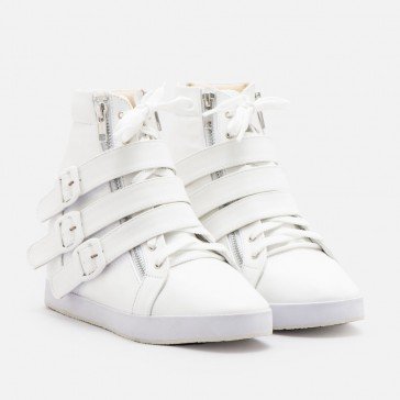 Kaneqi White Wedges Sneakers